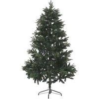 Weihnachtsbaum 180 cm Grün Kunststoff/Metall inkl. Ständer Weihnachtszeit Weihnachten Wohnzimmer Modern - Schwarz von BELIANI