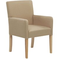 Beliani - Polsterstuhl Sessel Esszimmer Beige Polyester 58x60x89 cm Modern Trendy - Braun von BELIANI