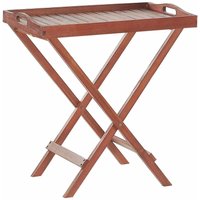 Garten Beistelltisch dunkelbraun Holz modern klappbar Balkon Terrasse - Dunkler Holzfarbton von BELIANI