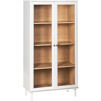 Vitrine mit Glastüren TINGLEDALE 80 cm Weiß von BELIANI