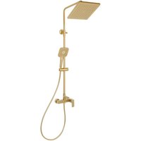 Wand Duschset Gold Messing mit Armatur Regendusche Duschbrause Einhebelmischer Höhenverstellbar Modern Duschsystem Überkopfbrause Set Wand Duschset Gold Messing mit Armatur Regendusche Duschbrause Einhebelmischer Höhenverstellbar Modern Duschsystem Überkopfbrause Set von BELIANI