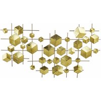 Wanddekoration Gold Eisen Geometrisch Einteilig Handgemacht Modern Wandobjekt Wanddeko für Schlafzimmer Wohnzimmer Flur Küche Esszimmer - Gold von BELIANI