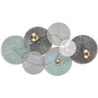 Beliani - Wanddekoration grün/schwarz/grau 49 x 91 cm Metall Kombination Rund Modern Beliani - Wanddekoration grün/schwarz/grau 49 x 91 cm Metall Kombination Rund Modern von BELIANI