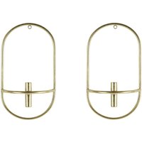 Wandkerzenhalter 2er Set Gold Metall Oval Modern Industrie Design Wanddeko für Stabkerzen Spitzkerzen Wohnzimmer Schlafzimmer Esszimmer Flur Wandkerzenhalter 2er Set Gold Metall Oval Modern Industrie Design Wanddeko für Stabkerzen Spitzkerzen Wohnzimmer Schlafzimmer Esszimmer Flur von BELIANI