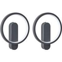 Wandlampe 2er Set BLIES LED Metall Schwarz Wandlampe 2er Set BLIES LED Metall Schwarz von BELIANI
