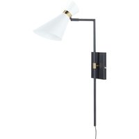 Wandlampe Weiß / Schwarz Verstellbar Elegant Modern für Wohnzimmer Schlafzimmer Flur - Gold von BELIANI