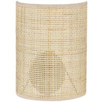 Beliani - Wandleuchte Naturfarben Rattan 25 cm Halbrund Boho Modern für Wohnzimmer Schlafzimmer Flur - Natürlich von BELIANI