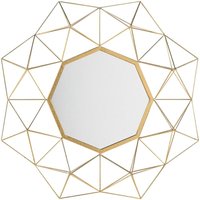 Wandspiegel Gold 80 x 80 cm Metall Unregelmäßige Geometrische Form Modern von BELIANI
