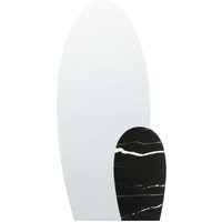 Wandspiegel Schwarz Glas Asymmetrisch 58x120 cm Rahmenlos Marmor Optik Modern Wohnzimmer Schlafzimmer Flur Esszimmer Wanddeko Hängespiegel von BELIANI