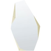 Wandspiegel Silber u. Gold aus Glas Asymmetrische Form 68 x 120 cm Gefärbtes Getöntes Glas ohne Rahmen Abstrakt Wanddekoration Wohnaccessoires Wandspiegel Silber u. Gold aus Glas Asymmetrische Form 68 x 120 cm Gefärbtes Getöntes Glas ohne Rahmen Abstrakt Wanddekoration Wohnaccessoires von BELIANI