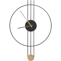 Wanduhr ANNIVIERS 44 cm Metall Schwarz von BELIANI