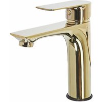 Beliani - Wasserhahn Gold aus Messing Badezimmer/ Armaturen/ Badarmaturen Glänzender Klassischer Wasserhahn Modernes Design - Gold von BELIANI