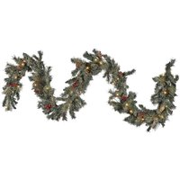 Weihnachtsgirlande Grün Kunststoff 270 cm mit led Beleuchtung Zapfen Kugeln Beeren Rot batteriebetrieben Weihnachtsdeko Kamin Fenster Innen Weihnachtsgirlande Grün Kunststoff 270 cm mit led Beleuchtung Zapfen Kugeln Beeren Rot batteriebetrieben Weihnachtsdeko Kamin Fenster Innen von BELIANI