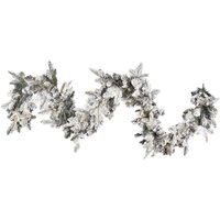 Weihnachtsgirlande Weiß Kunststoff 270 cm mit led Beleuchtung Schnee batteriebetrieben Weihnachtsdeko für Kamin Treppe Geländer Fenster Innen Weihnachtsgirlande Weiß Kunststoff 270 cm mit led Beleuchtung Schnee batteriebetrieben Weihnachtsdeko für Kamin Treppe Geländer Fenster Innen von BELIANI