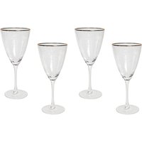 Weingläser 4er Set Transparent mit Goldrand Gehämmertes Design 380 ml 38 cl Fassungsvermögen Mundgeblasen Schaumweingläser Glaswaren Weingläser 4er Set Transparent mit Goldrand Gehämmertes Design 380 ml 38 cl Fassungsvermögen Mundgeblasen Schaumweingläser Glaswaren von BELIANI