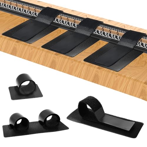 BELICOO Kabelmanagement Schreibtisch, 35Paar Kabelhalter Selbstklebend, Verstellbarer Kabelbinder unter dem Schreibtisch, Wiederverwendbarer Kabel Organizer für Zuhause, Garage oder Werkstatt,2 Größen von BELICOO