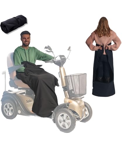 BELIEFF Decken für Scooter - Größe 140x90x35 cm schützt vor Regen, Kälte und Wind, Taschen für die Hände 100% Polyester und komplett mit Fleece gefüttert (mit vollem Fußschutz) von BELIEFF