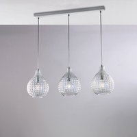Belight - Wien – Kronleuchter elfenbeinfarben, Antikgold, PVC-Lampenschirme Ø13, Ø52, 3-flammig – BL258-3-AV von BELIGHT