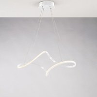 Sospensione in metallo e alluminio laccato bianco con led integrato e cavi elettrici regolabili H.25 - max 150 - l. 65 x 38 Sospensione in metallo e alluminio laccato bianco con led integrato e cavi elettrici regolabili H.25 - max 150 - l. 65 x 38 von BELIGHT