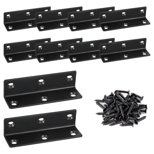 L Form Winkelverbinder, 10 Stück Metall Winkel 80 x 20 mm Möbel Winkel 90 Grad mit 60 Schrauben, Schwarzer L Förmige Winkelverbinder L Klammern Winkelverbinder Holz Für Möbel L Form Winkelverbinder, 10 Stück Metall Winkel 80 x 20 mm Möbel Winkel 90 Grad mit 60 Schrauben, Schwarzer L Förmige Winkelverbinder L Klammern Winkelverbinder Holz Für Möbel von BELIHOME