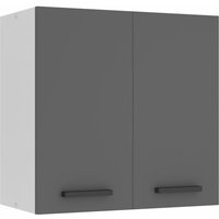 Belini Hängeschrank Küche, Küchenschränke SG2. Breite 60 cm. Oberschrank mit 2 Türen, Küchenhängeschränke, Wandschrank Hängend, Silber matt von BELINI