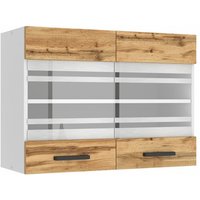 Belini Hängeschrank Küche, Küchenschränke SGW. Breite 80 cm. Oberschrank mit 2 Türen, Küchenhängeschränke, Wandschrank Hängend, Wotan-Eiche von BELINI