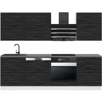 Küchenzeile Küchenblock Madison - Küchenmöbel 240 cm Einbauküche Vollausstattung ohne Elektrogeräten mit Hängeschränke und Unterschränke, ohne Küchenzeile Küchenblock Madison - Küchenmöbel 240 cm Einbauküche Vollausstattung ohne Elektrogeräten mit Hängeschränke und Unterschränke, ohne von BELINI