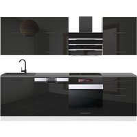 Belini Küchenzeile Küchenblock Margaret - Küchenmöbel 240 cm Einbauküche Vollausstattung ohne Elektrogeräten mit Hängeschränke und Unterschränke, mit von BELINI