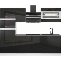 Belini Küchenzeile Küchenblock Tracy - Küchenmöbel 240 cm Einbauküche Vollausstattung ohne Elektrogeräten mit Hängeschränke und Unterschränke, ohne von BELINI