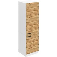 Belini - Kühlschrank Schrank Hochschrank Küche ssl. 60 cm Breite und 204 cm Höhe. Einbauschrank für Kühlschrank mit 2 Türen, Wotan-Eiche von BELINI