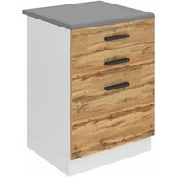 Unterschrank Küche, Küchenunterschrank 60 cm Breite. sdsz Küchenunterschrank mit Arbeitsplatte. Küchenschrank mit Schubladen, Wotan-Eiche - Belini Unterschrank Küche, Küchenunterschrank 60 cm Breite. sdsz Küchenunterschrank mit Arbeitsplatte. Küchenschrank mit Schubladen, Wotan-Eiche - Belini von BELINI