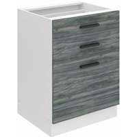 Unterschrank Küche, Küchenunterschrank 60 cm Breite. sdsz Küchenunterschrank ohne Arbeitsplatte. Küchenschrank mit Schubladen, Glamour Wood - Belini von BELINI