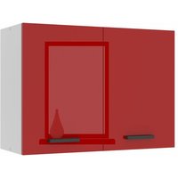 Hängeschrank Küche, Küchenschränke sg. Breite 80 cm. Oberschrank mit 2 Türen, Küchenhängeschränke, Wandschrank Hängend, Rot Hochglanz - Belini Hängeschrank Küche, Küchenschränke sg. Breite 80 cm. Oberschrank mit 2 Türen, Küchenhängeschränke, Wandschrank Hängend, Rot Hochglanz - Belini von BELINI