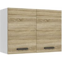 Hängeschrank Küche, Küchenschränke sg. Breite 80 cm. Oberschrank mit 2 Türen, Küchenhängeschränke, Wandschrank Hängend, Sonoma-Eiche - Belini von BELINI