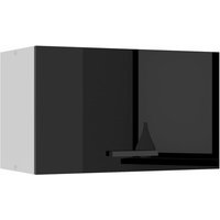 Hängeschrank Küche, Küchenschränke sgp. Breite 60 cm. Oberschrank mit 1 Tür, Küchenhängeschränke, Wandschrank Hängend, Schwarz Hochglanz - Belini von BELINI