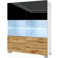 Belini - Kommode Sideboard Wohnzimmer Schlafzimmer Schrank Hochschrank mit LED-Leuchten Super-Soft-Touch-System zum sanften Schließen Aller von BELINI