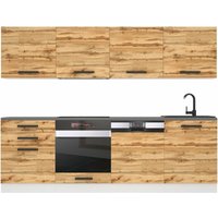 Küchenzeile Küchenblock Alice - Küchenmöbel 240 cm Einbauküche Vollausstattung ohne Elektrogeräten mit Hängeschränke und Unterschränke, ohne Küchenzeile Küchenblock Alice - Küchenmöbel 240 cm Einbauküche Vollausstattung ohne Elektrogeräten mit Hängeschränke und Unterschränke, ohne von BELINI