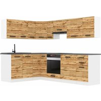 Küchenzeile Küchenblock Küche L-Form Janet Küchenmöbel mit Griffe, Einbauküche ohne Elektrogeräten mit Hängeschränke und Unterschränke, mit von BELINI