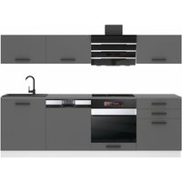 Küchenzeile Küchenblock Linda - Küchenmöbel 240 cm Einbauküche Vollausstattung ohne Elektrogeräten mit Hängeschränke und Unterschränke, mit von BELINI