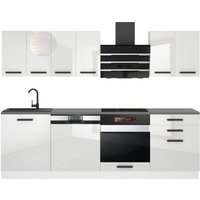 Küchenzeile Küchenblock Susan - Küchenmöbel 240 cm Einbauküche Vollausstattung ohne Elektrogeräten mit Hängeschränke und Unterschränke, ohne von BELINI