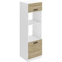 Mikrowelle Schrank Küchenschränke Hochschrank Küche Mikrowellenschrank 60 x 204 cm Küchenbuffet mit 2 Türen und 2 Regalen Kommode Küchenregal von BELINI