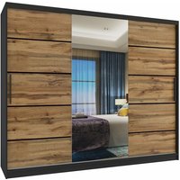 Schiebeschrank Belini 232 cm Mit Schubladen mit Spiegel eiche wotan eiche sonoma Hersteller von BELINI