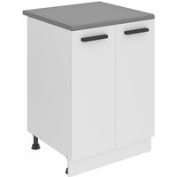 Belini - Unterschrank Küche, Küchenunterschrank 60 cm Breite. SD2 Küchenunterschrank mit Arbeitsplatte. Küchenschrank mit 2 Türen, Weiß matt von BELINI