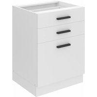 Unterschrank Küche, Küchenunterschrank 60 cm Breite. sdsz Küchenunterschrank ohne Arbeitsplatte. Küchenschrank mit Schubladen, Weiß matt - Belini von BELINI