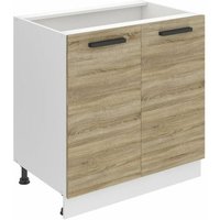 Belini - Unterschrank Küche, Küchenunterschrank 80 cm Breite. sd Küchenunterschrank mit Arbeitsplatte. Küchenschrank mit 2 Türen, Sonoma-Eiche von BELINI