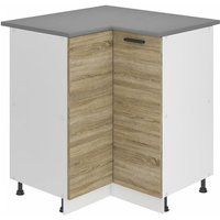 Unterschrank Küche, Küchenunterschrank 90 cm Breite. snp Küchenunterschrank mit Arbeitsplatte. Eckschrank Küche mit 1 Tür, Sonoma-Eiche - Belini von BELINI