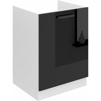 Unterschrank Küche, Spülenunterschrank 60 cm Breite. sdz Küchenunterschrank ohne Arbeitsplatte. Spülenschrank mit 1 Tür, Schwarz Hochglanz - Belini Unterschrank Küche, Spülenunterschrank 60 cm Breite. sdz Küchenunterschrank ohne Arbeitsplatte. Spülenschrank mit 1 Tür, Schwarz Hochglanz - Belini von BELINI