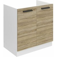 Unterschrank Küche, Spülenunterschrank 80 cm Breite. sdz Küchenunterschrank ohne Arbeitsplatte. Spülenschrank mit 2 Türen, Sonoma-Eiche - Belini von BELINI