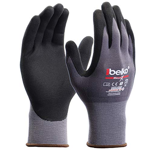 BELKO 3 Paar MechX Arbeitshandschuhe Schutzhandschuhe Montagehandschuhe Griphandschuhe Gartenhandschuhe Feinarbeiten EN388 - Größe: 10 (XL) von BELKO