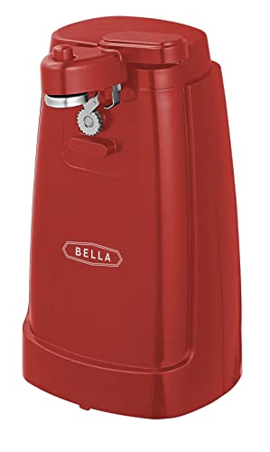 BELLA Elektrischer Dosenöffner und Messerschärfer, Multifunktionaler Gläser- und Flaschenöffner mit Abnehmbarem Schneidhebel und Kabelaufbewahrung, Edelstahlklinge, Rot BELLA Elektrischer Dosenöffner und Messerschärfer, Multifunktionaler Gläser- und Flaschenöffner mit Abnehmbarem Schneidhebel und Kabelaufbewahrung, Edelstahlklinge, Rot von BELLA